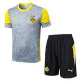 Ensemble Maillot Short BVD Dortmund Homme 2025 2026 Gris 1