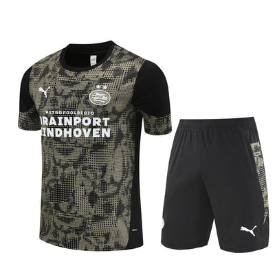 Ensemble Maillot Short Eindhoven Homme/Enfant 2025 2026 Noir