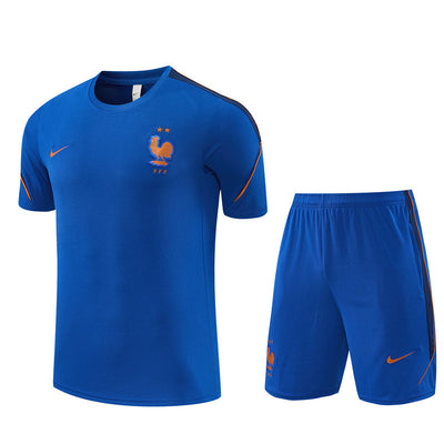 Ensemble Maillot Short Equipe de France Homme/Enfant 2026 2027 Bleu