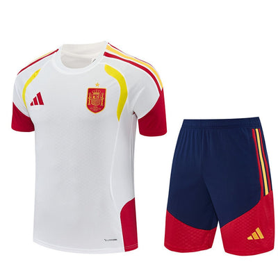 Ensemble Maillot Short Espagne Homme/Enfant 2026 2027 Blanc