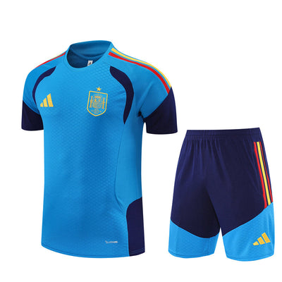 Ensemble Maillot Short Espagne Homme/Enfant 2026 2027 Bleu