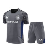 Ensemble Maillot Short Feyenoord Homme/Enfant 2025 2026 Gris 1