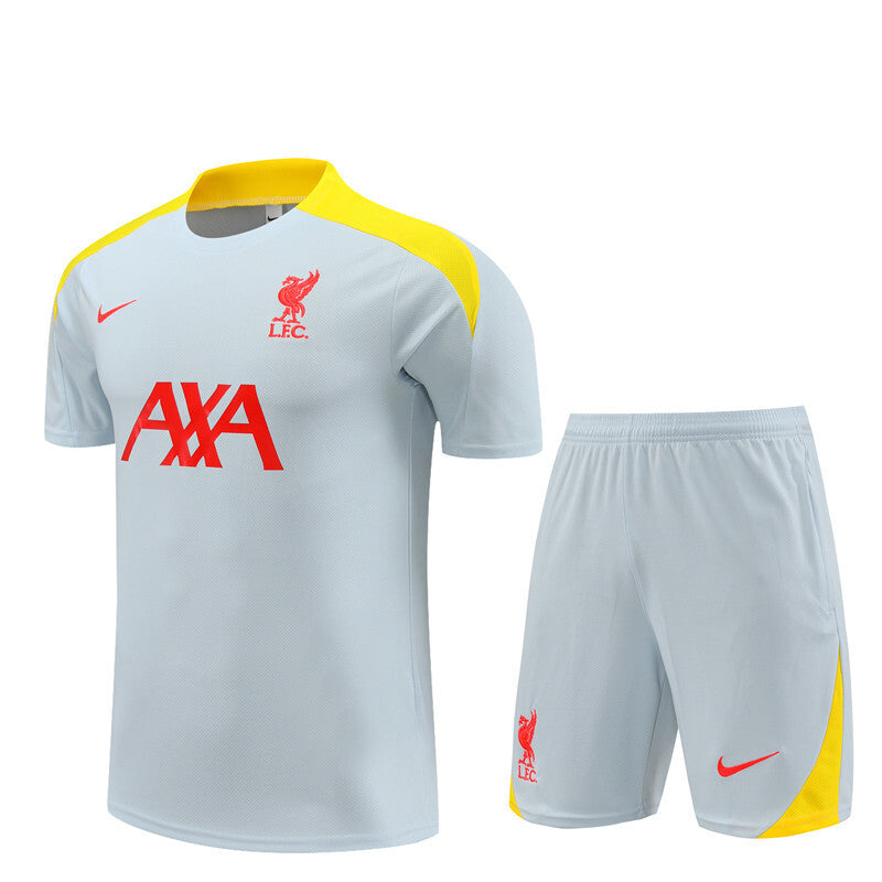 Ensemble Maillot Short Liverpool Homme/Enfant 2024 2025 Blanc