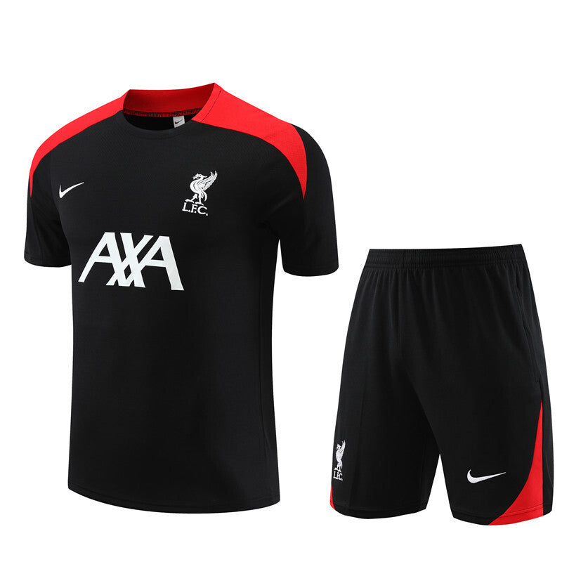 Ensemble Maillot Short Liverpool Homme/Enfant 2024 2025 Noir