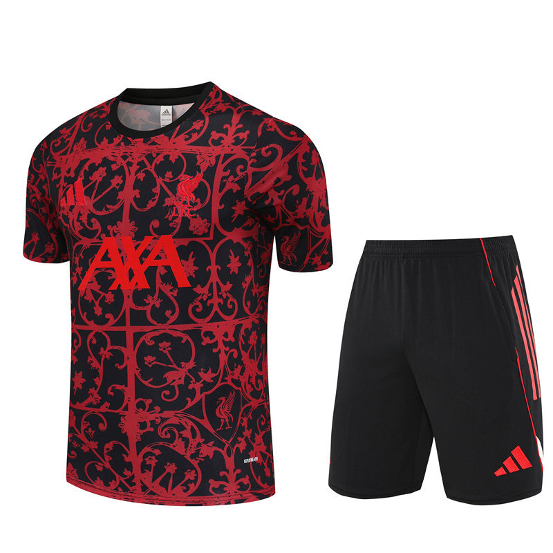 Ensemble Maillot Short Liverpool Homme/Enfant 2025 2026 Rouge Camouflage