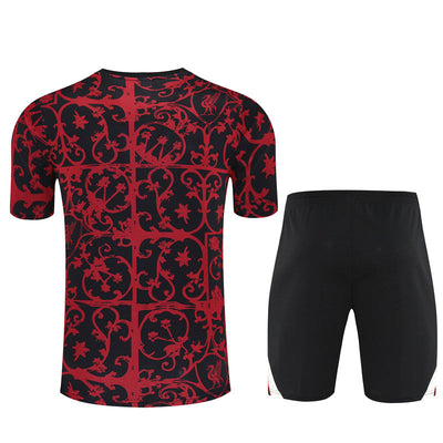 Ensemble Maillot Short Liverpool Homme/Enfant 2025 2026 Rouge Camouflage