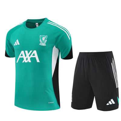 Ensemble Maillot Short Liverpool Homme/Enfant 2025 2026 Vert