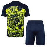 Ensemble Maillot Short Manchester City Homme 2024 2025 Jaune Noir | Foot Sport 2