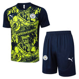 Ensemble Maillot Short Manchester City Homme 2024 2025 Jaune Noir | Foot Sport 1