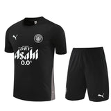 Ensemble Maillot Short Manchester City Homme/Enfant 2025 2026 Noir 1