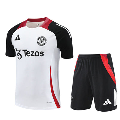 Ensemble Maillot Short Manchester United Homme/Enfant 2024 2025 Blanc