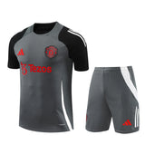 Ensemble Maillot Short Manchester United Homme/Enfant 2024 2025 Gris 1