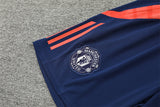 Ensemble Maillot Short Manchester United Homme/Enfant 2024 2025 Orange Bleu 4