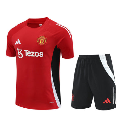 Ensemble Maillot Short Manchester United Homme/Enfant 2024 2025 Rouge