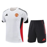 Ensemble Maillot Short Manchester United Homme/Enfant 2025 2026 Blanc Rouge 1