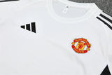 Ensemble Maillot Short Manchester United Homme/Enfant 2025 2026 Blanc Rouge 3
