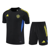 Ensemble Maillot Short Manchester United Homme/Enfant 2025 2026 Noir 1