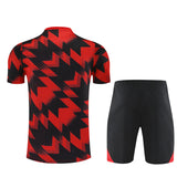 Ensemble Maillot Short Manchester United Homme/Enfant 2025 2026 Rouge Noir 2