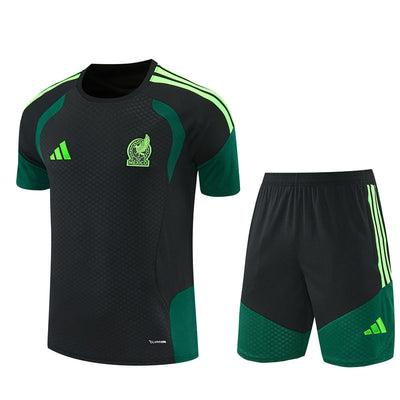 Ensemble Maillot Short Mexique Homme/Enfant 2026 2027 Noir