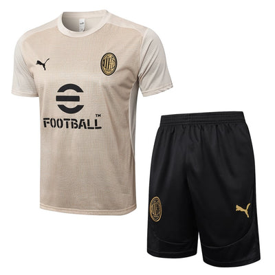 Ensemble Maillot Short Milan AC Homme 2024 2025 Beige | Foot Sport