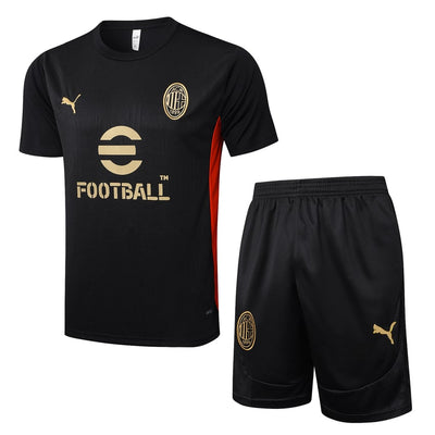 Ensemble Maillot Short Milan AC Homme 2024 2025 Noir | Foot Sport