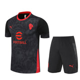 Ensemble Maillot Short Milan AC Homme/Enfant 2025 2026 Noir 1