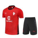 Ensemble Maillot Short Milan AC Homme/Enfant 2025 2026 Rouge 1