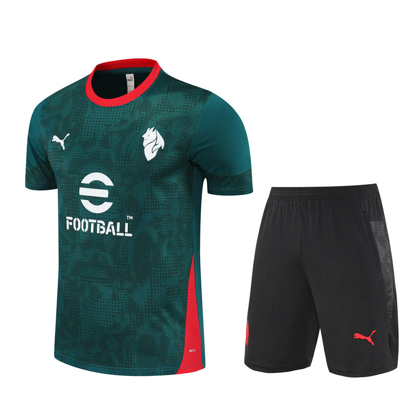 Ensemble Maillot Short Milan AC Homme/Enfant 2025 2026 Vert