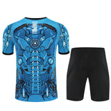 Ensemble Maillot Short Naples Homme/Enfant 2025 2026 Bleu Ciel 2