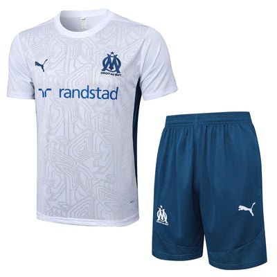 Ensemble Maillot Short Marseille OM Homme 2025 2026 Blanc | Foot Sport