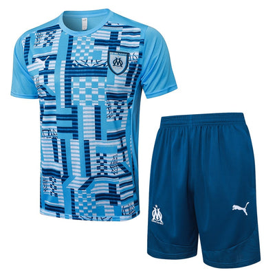 Ensemble Maillot Short Marseille OM Homme 2025 2026 Bleu Ciel | Foot Sport