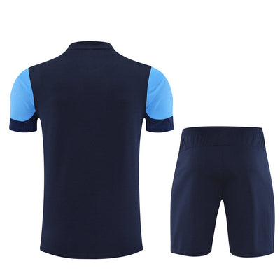 Ensemble Maillot Short Marseille OM Homme/Enfant 2025 2026 Bleu