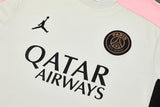 Ensemble Maillot Short PSG Homme/Enfant 2024 2025 Blanc Rose 3