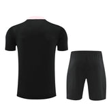 Ensemble Maillot Short PSG Homme/Enfant 2024 2025 Noir Rose 2