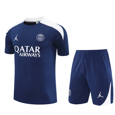 Ensemble Maillot Short PSG Homme/Enfant 2025 2026 Bleu Blanc