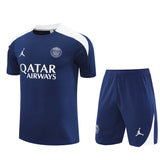 Ensemble Maillot Short PSG Homme/Enfant 2025 2026 Bleu Blanc 1