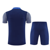 Ensemble Maillot Short PSG Homme/Enfant 2025 2026 Bleu Gris 2