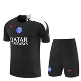 Ensemble Maillot Short PSG Homme/Enfant 2025 2026 Noir 1