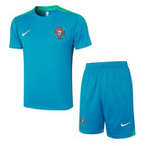 Ensemble Maillot Short Portugal Homme 2024 2025 Bleu Ciel 1
