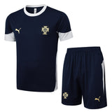 Ensemble Maillot Short Portugal Homme 2024 2025 Bleu Sombre 1