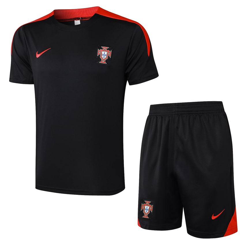Ensemble Maillot Short Portugal Homme 2024 2025 Noir