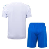 Ensemble Maillot Short Real Madrid Homme 2025 2026 Blanc Bleu 2