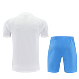 Ensemble Maillot Short Real Madrid Homme/Enfant 2025 2026 Blanc Bleu Ciel 2