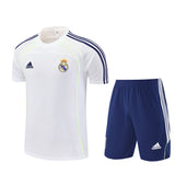 Ensemble Maillot Short Real Madrid Homme/Enfant 2025 2026 Blanc Bleu Sombre 1