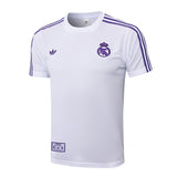 Ensemble Maillot Short Real Madrid Homme/Enfant 2025 2026 Blanc Violet 3