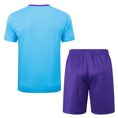 Ensemble Maillot Short Real Madrid Homme/Enfant 2025 2026 Bleu Ciel