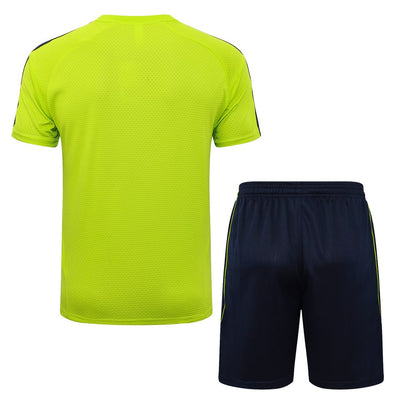 Ensemble Maillot Short Real Madrid Homme/Enfant 2025 2026 Jaune Foncé