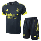 Ensemble Maillot Short Real Madrid Homme/Enfant 2025 2026 Noir Foncé 1