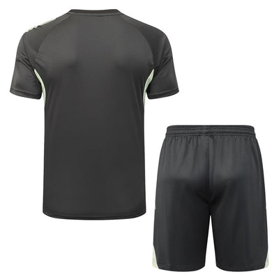 Ensemble Maillot Short Real Madrid Homme/Enfant 2025 2026 Noir Jaune