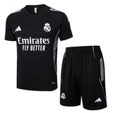 Ensemble Maillot Short Real Madrid Homme/Enfant 2025 2026 Noir Sombre 1